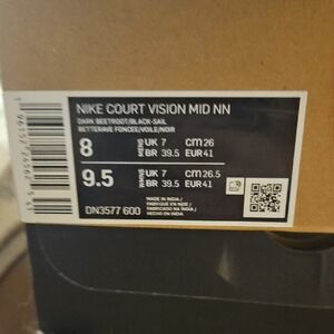 Nike Court Vision Mid NN in Black and White